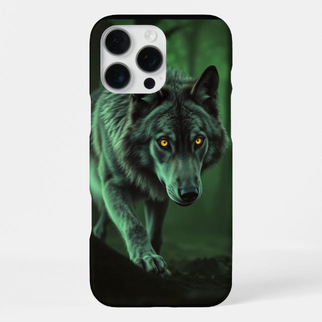 A Haunting Gaze Of A Night Wolf iPhone Case (Back)