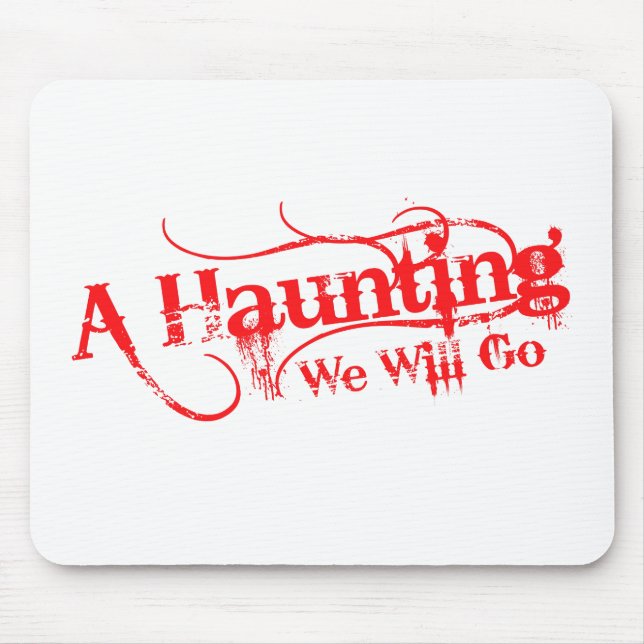 A Haunting We Will Go LLC Red Logo Mouse Pad (Front)