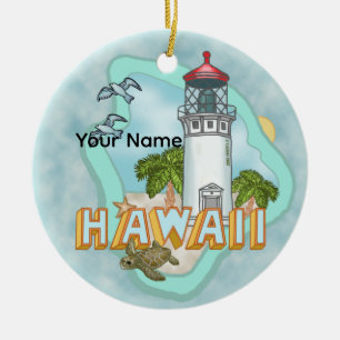 A Hawaii Lighthouse Ceramic Ornament