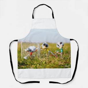 A Header on goal of a football – Glossy poster Apron