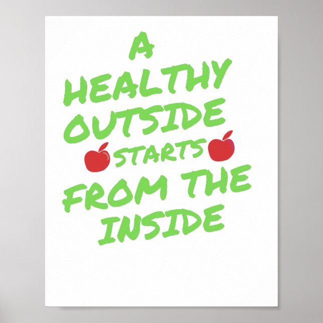 A Healthy Outside Starts from the Inside Poster (Front)