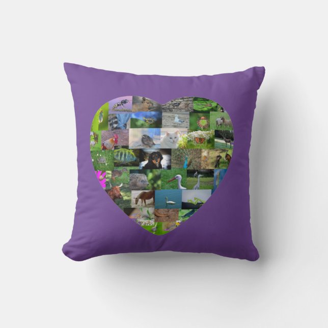A heart for animals  -  in purple cushion (Front)