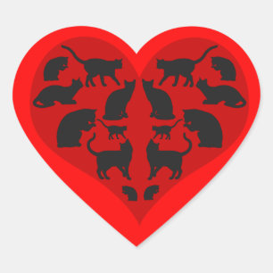 A Heart For Cats Sticker