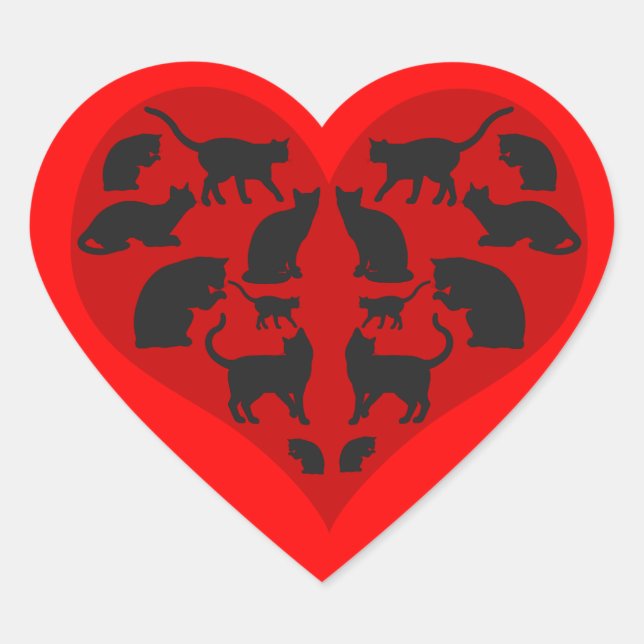 A Heart For Cats Sticker (Front)