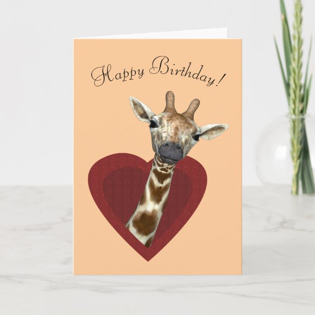 A Heart For Giraffes Card (Front)