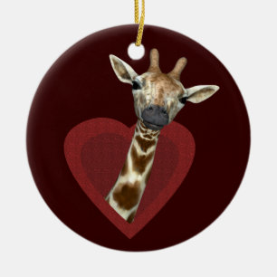 A Heart For Giraffes Ceramic Tree Decoration