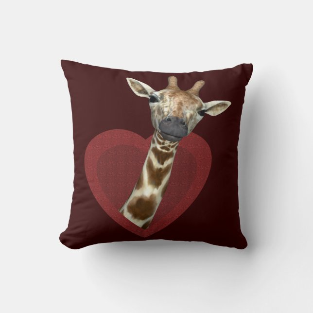 A Heart For Giraffes Cushion (Front)