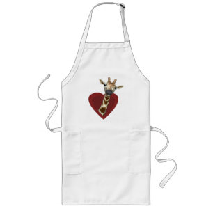 A Heart For Giraffes Long Apron