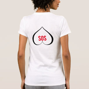 A HEART IN DISTRESS SOS Blk T-Shirt