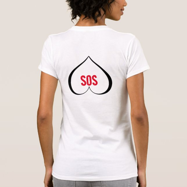 A HEART IN DISTRESS SOS Blk T-Shirt (Back)
