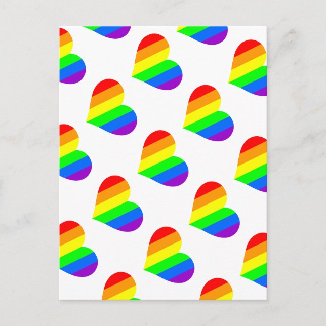 A heart in rainbow colours postcard (Front)