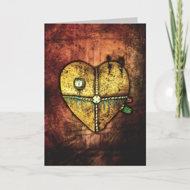 A Heart Less Broken Gothic Greeting Card (Front)