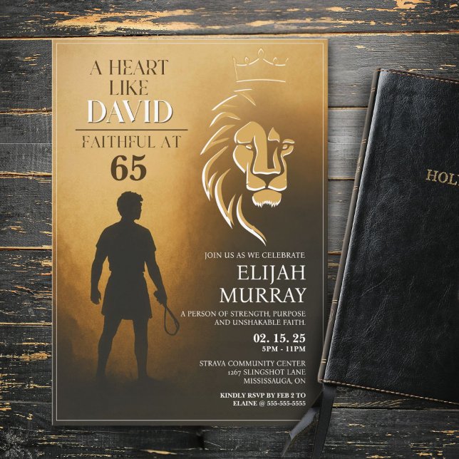 A Heart Like David Birthday Invitation (Creator Uploaded)