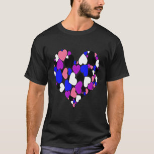 A Heart Of Hearts Genderfluid Proud To Love T-Shirt