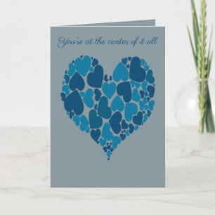 A Heart Of Hearts Romantic Design Pastel Blue Card
