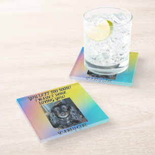 A Heartfelt Dog Memorial 1 photo Modern font Glass Coaster
