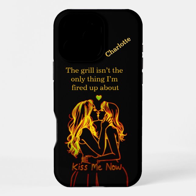 A heartfelt lighter featuring a romantic design iPhone case (Back)