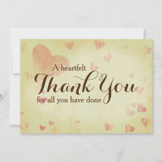 A Heartfelt Thank You Card 5" x 7", Customisable