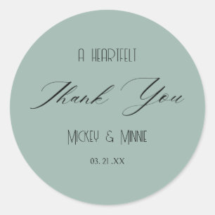 A Heartfelt Thank You Favour Classic Round Sticker