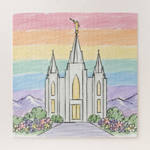 A Heavenly Place of Peace Beautiful LDS Temple U Jigsaw Puzzle