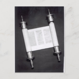 A Hebrew Scroll Postcard