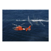 A helicopter crew trains