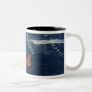 A helicopter crew trains Two-Tone coffee mug