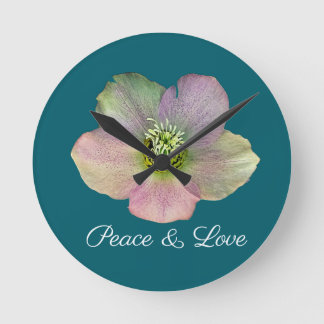 A Hellebore,  a Lenten Rose Round Clock