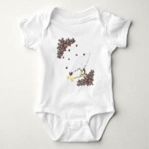 A hen and chicks baby bodysuit