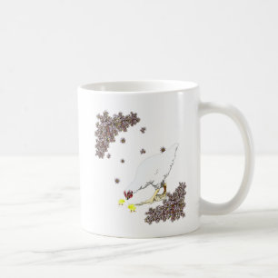 A hen and chicks coffee mug