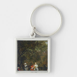 A Herb Market in Amsterdam Key Ring