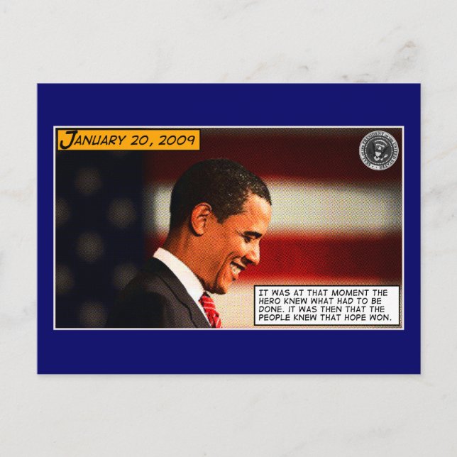 a hero was born postcard (Front)