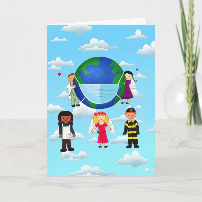 A Heroes Thank you Folded Greeting Card (Front)