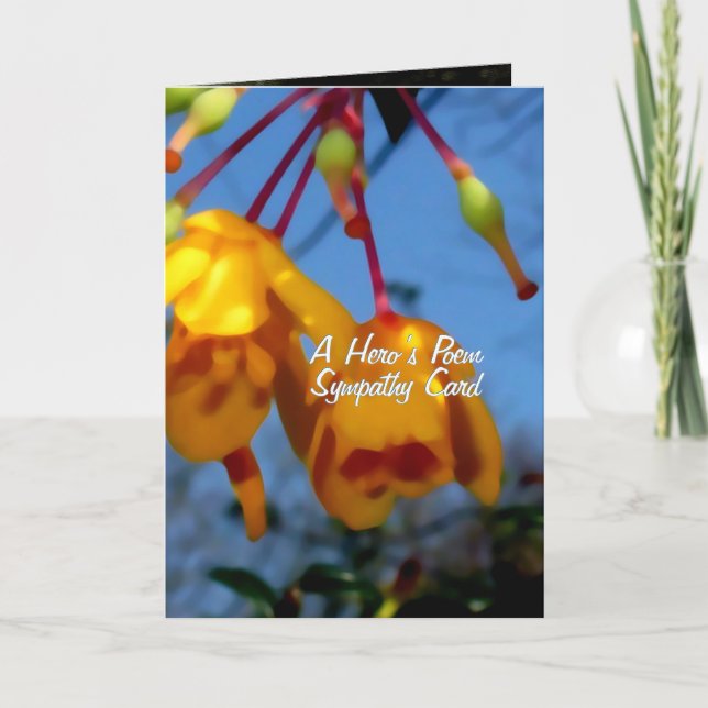 A Hero's Poem, sympathy card (Front)