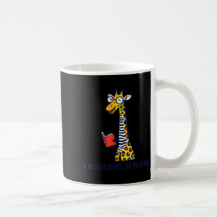A higher level of reading funny giraffe bookworm coffee mug