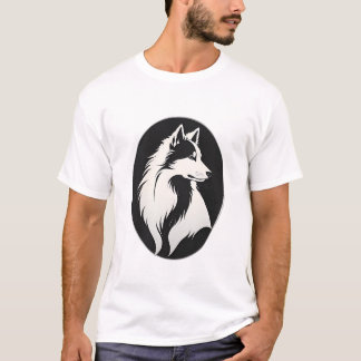A Highly Detailed Dog Hair Drawing T-Shirt