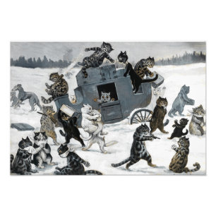 A Highway Robbery by Louis William Wain Photo Print