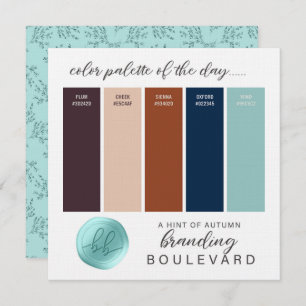 A Hint of Autumn Fall Colour Palette Card