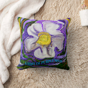A hint of purple Magic - Flower power Cushion
