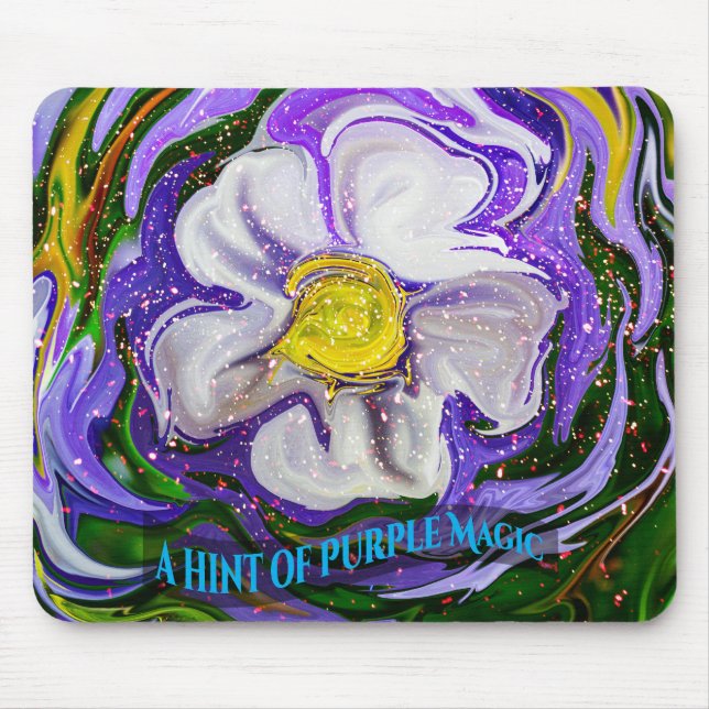 A hint of purple Magic - Flower power Mouse Pad (Front)