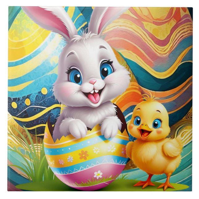 A HIPPITY HOPPITY EASTER TO YOU CERAMIC TILE (Front)