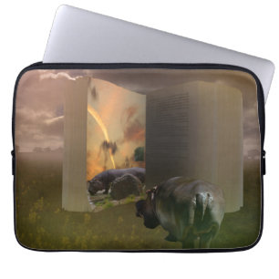 **"A Hippo’s Heart: A Tale of Love in the Pages Laptop Sleeve