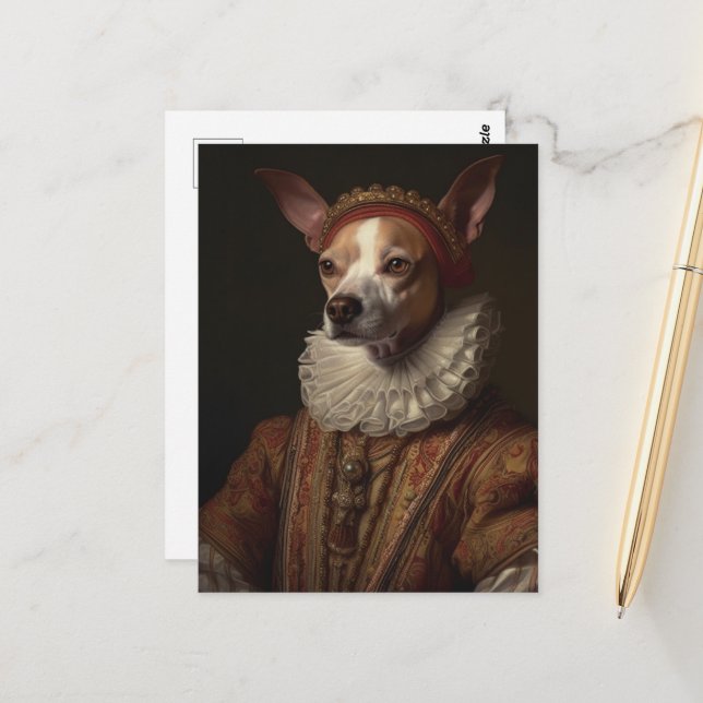A Historical Dog Portrait Postcard (Front/Back In Situ)