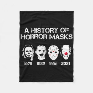 A History Of Horror Masks Halloween Fun Costume An Fleece Blanket