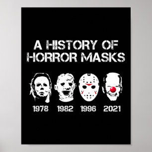 A History Of Horror Masks Halloween Fun Costume An Poster