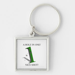 A Hole In One Golf Ball Key Ring