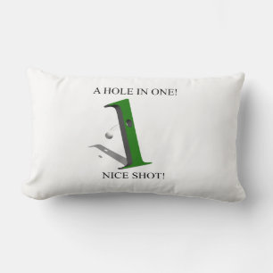 A Hole In One Golf Ball Lumbar Cushion