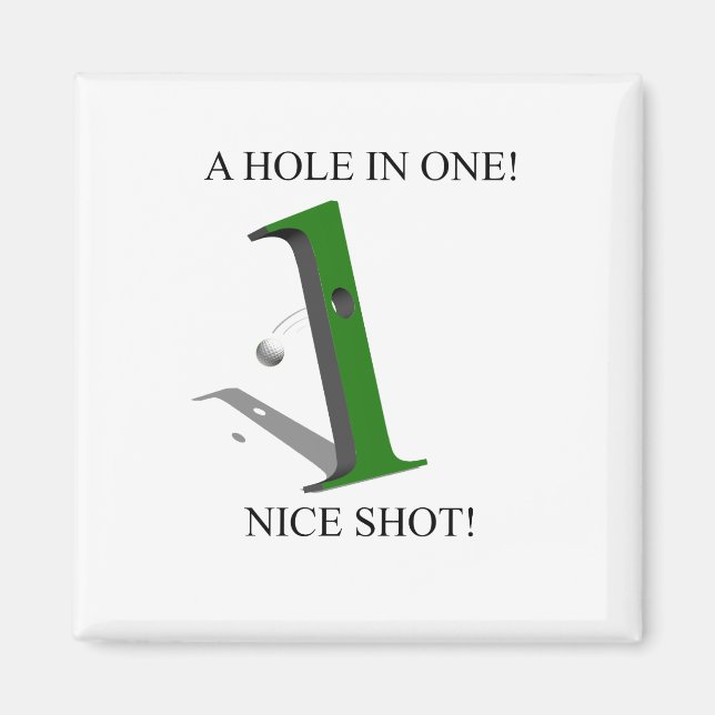 A Hole In One Golf Ball Magnet (Front)
