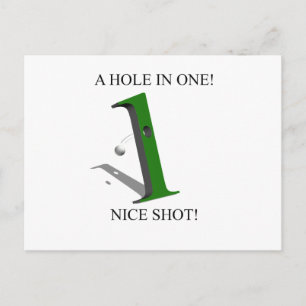 A Hole In One Golf Ball Postcard