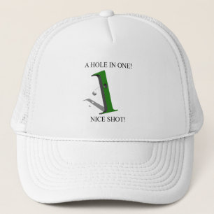 A Hole In One Golf Ball Trucker Hat